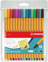 Jemný liner STABILO point 88 - 15 ks sada  8815