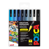 Sada akrylových popisovačů Posca PC-3M - 0,9–1,3 mm - WINTER, 8 ks