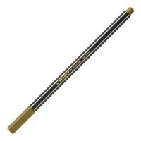 Prémiový vláknový metalický fix - STABILO Pen 68 metallic zlatá 68/810