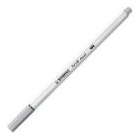 Prémiový vláknový fix STABILO Pen 68 brush - stříbrošedá 568/95