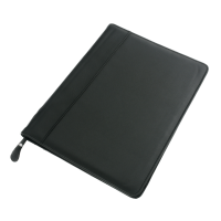 Portfolio A4 - černé - umělá kůže - zip, kalkulačka - OF80856
