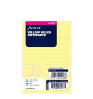 Náplň do diáře Filofax - kapesní - žluté linkované papíry - 213010