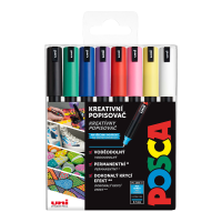 Sada akrylových popisovačů Posca PC-1MR - 0,7 mm - MIX - 8 ks - P153544841