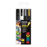 Sada akrylových popisovačů Posca PC-3M - 0,9–1,3 mm - mix barev, 4 ks