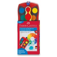 Vodové barvy Faber-Castell Connector - 12 barev, průměr 30 mm - 0144/1250030