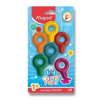 Plastové pastelky MAPED Color'Peps Baby Crayons - 6 barev