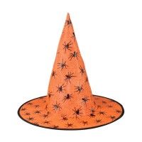 Oranžový čarodejnický klobouk - pro dospělé - 510784
