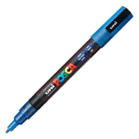 Akrylový popisovač Posca PC-3ML - 0,9-1,3 mm - třpytivá modrá (L33) - P285346000