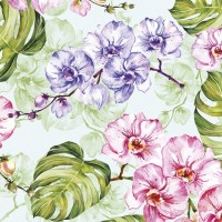Ubrousky Daisy L - Wild Orchid with Monstera Leaves - SD OG 029001