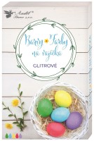 Gelové barvy na vajíčka - glitrové - 5 ks v balení, rukavice - 7745