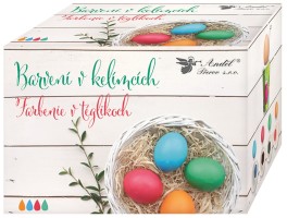 Kelímky 4 ks včetně barev na vajíčka - držáček - 7751