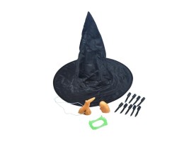 Set čarodějnický klobouk a doplňky - 1042398