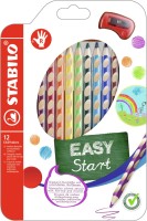 Ergonomické pastelky pro praváky - STABILO EASYcolors - 12 ks sada s ořezávátkem