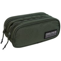 Dvoukomorový školní penál CLEVER - Army green - C65255/E