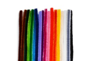 Plyšové dráty 50 cm x 9 mm - mix 10 barev