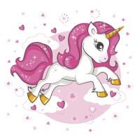 Ubrousky Daisy L - Pink Heart Unicorn - SD_OG_030501