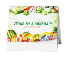 Stolní kalendář 2025 - Vitaminy a minerály (Renata Raduševa Herber) - BSF10-25