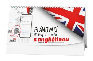 Stolní pracovní kalendář 2025 - Plánovací daňový kalendář s angličtinou - BSN5-25