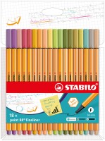 Jemný liner STABILO point 88 - 18 ks sada - 8818-22