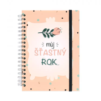 Nedatovaný kroužkový diář - Floral - DKN - 23728