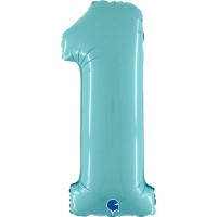 Fóliový balónek 66 cm - číslice 1 - pastel modrá - W26061PB-P



 
