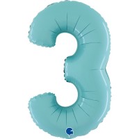 Fóliový balónek 66 cm - číslice 3 - pastel modrá - W26063PB-P



 