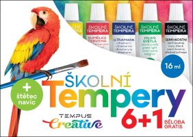 Temperové barvy Tempus - 6 barev + 1 běloba a štětec
