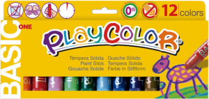 Tuhé temperové barvy Playcolor - 12 ks