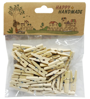 Kolíčky dekorační - přírodní - 3 cm - 50 ks - PK590-8