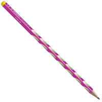 Tenká ergonomická grafitová tužka pro leváky STABILO EASYgraph S růžová - HB