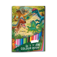 Blok barevných papírů A4 - Jurassic Adventure - 1703-0388