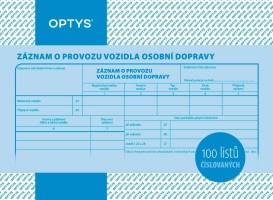 Záznam o provozu vozidla osobní dopravy A5 - OP 1177