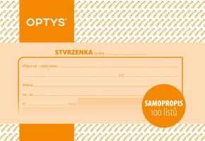 Stvrzenka A6 propisovací - OP 1080