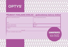 Příjmový daňový doklad jednoduchý propisovací - OP 1304