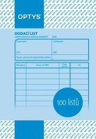 Dodací list A6 nečíslovaný - OP 1045