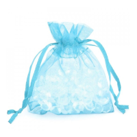 Dárkový sáček organza 12 x 17 cm - sv. modrá - 249638