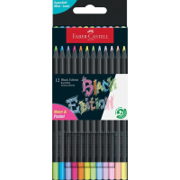Trojhranné pastelky Faber-Castell Black Edition - neon & pastel - 12 ks - 0086/1164100