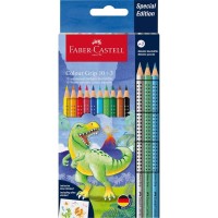 Pastelky Faber-Castell Colour Grip Dinosaurus - 10+3 ks - 0086/2015450
