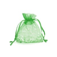 Dárkový sáček organza 7,5 x 10 cm - lahvově zelená - 249616