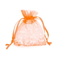 Dárkový sáček organza 9 x 12 cm - oranžová - 249634