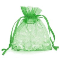 Dárkový sáček organza 15 x 23 cm - lahvově zelená - 249665