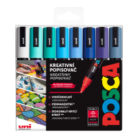 Sada akrylových popisovačů Posca PC-5M - 1,8–2,5 mm - OCEAN - 8 ks - P250899308