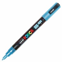 Akrylový popisovač Posca PC-3M - 0,9–1,3 mm - třpytivá světle modrá (L8)