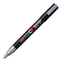 Akrylový popisovač Posca PC-3M - 0,9–1,3 mm - stříbrná (26) - P284737000