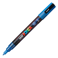 Akrylový popisovač Posca PC-3M - 0,9–1,3 mm - třpytivá modrá (L33) - P285346000