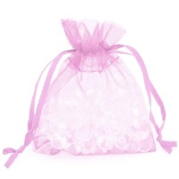 Dárkový sáček organza 15 x 23 cm - růžová