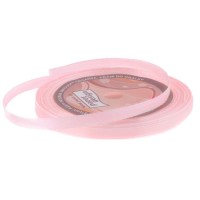 Stuha saténová 6mm/32m - pastelová růžová - 601080