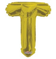 Fóliový balónek 35 cm - písmeno T - zlatý - K35088-14S