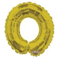 Fóliový balónek 35 cm - písmeno O - zlatý - K35083-14S