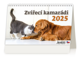 Stolní kalendář 2025 - Zvířecí kamarádi - S34-25